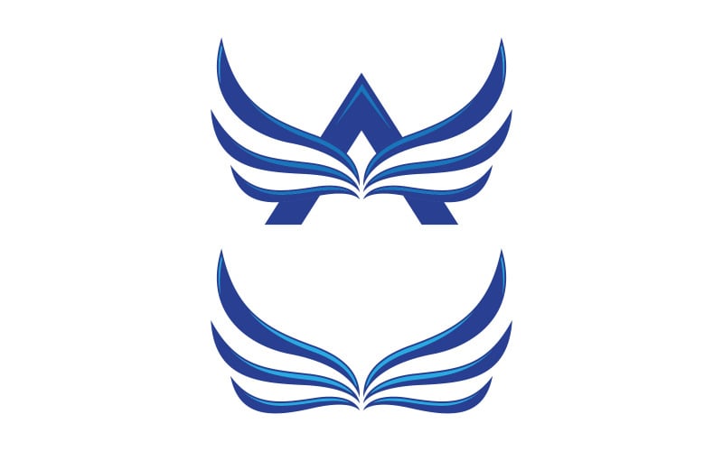 Ikona skrzydła orła jastrzębia Szablon logo ilustracja projekt v.24