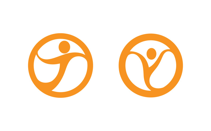 Illustrazione del logo del personaggio umano della vita sana v.96
