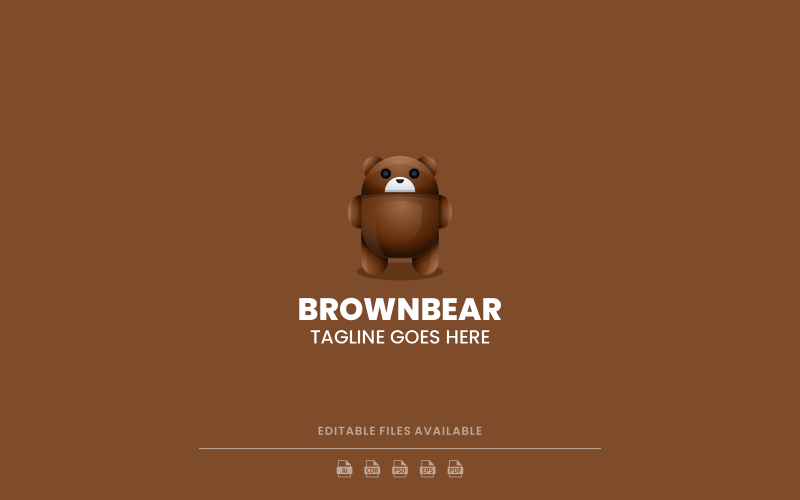 Логотип Brownbear Gradient Colorful