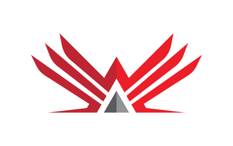 Szablon ikony skrzydła orła jastrzębia logo ilustracja projekt v.23