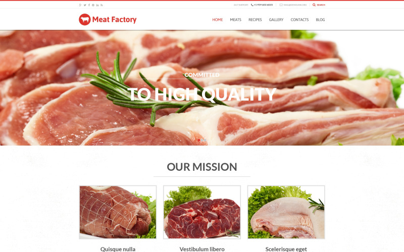 Avantages pour la santé du thème WordPress de viande