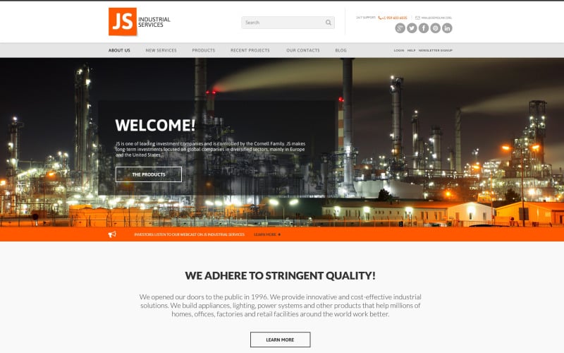 Civil Engineering Responsive Website Template