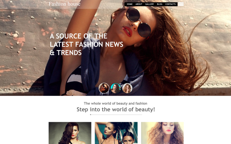 модный блог muse шаблон