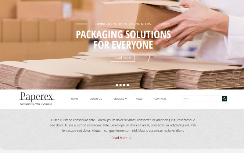 Responsieve websitesjabloon voor onderhoudsdiensten