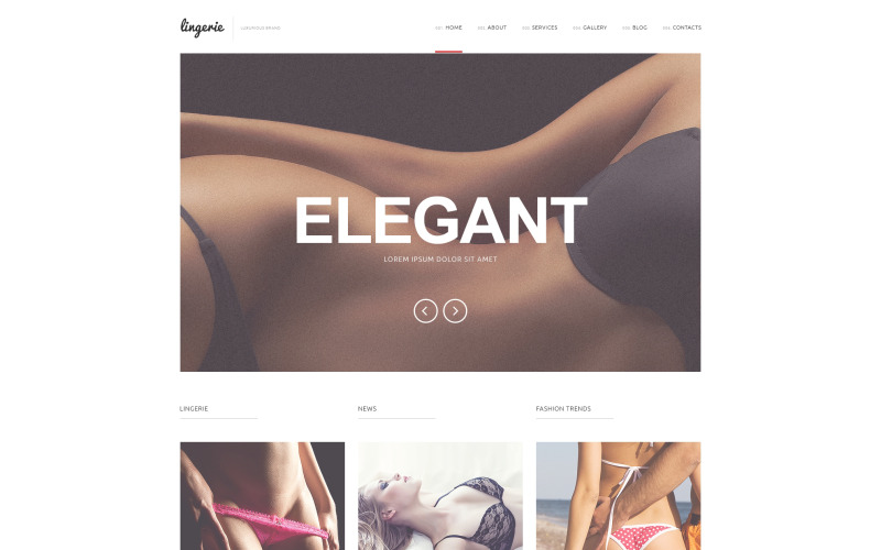 Tema WordPress de lencería refinada