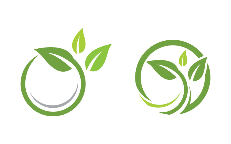 Foglia di albero verde ecologia natura elemento disegno vettoriale v.45