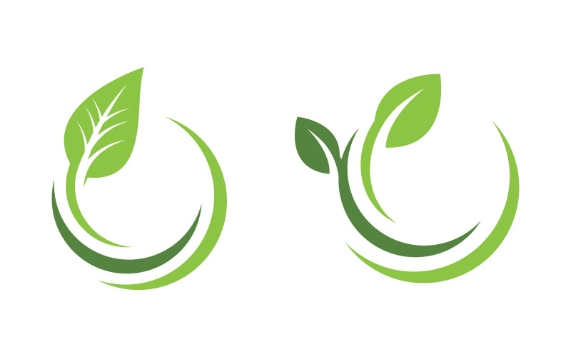 Groene boom blad ecologie natuur element vector ontwerp v.35