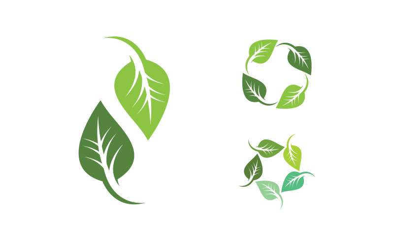 Groene boom blad ecologie natuur element vector ontwerp v.37