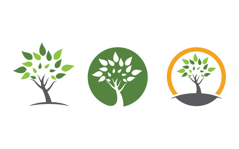 Groene boom blad ecologie natuur element vector ontwerp v.40