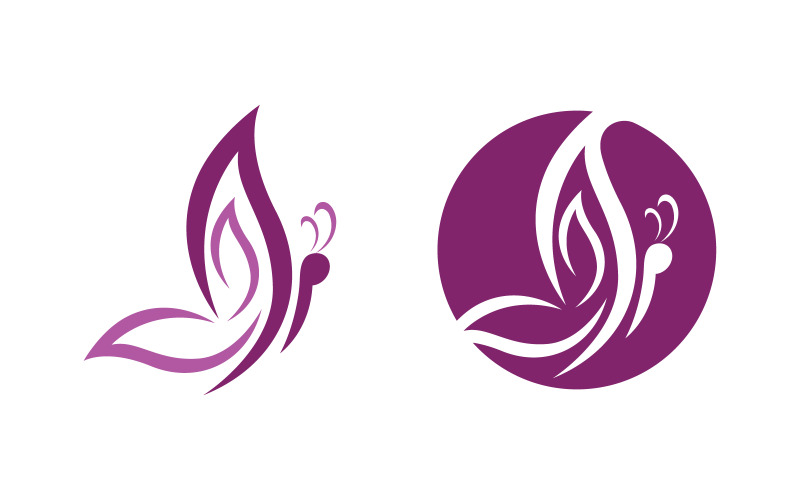 Шаблон дизайна логотипа Butterfly Beauty Vector v.27