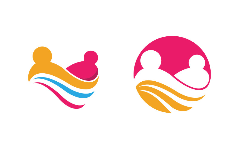 Conception de logo de réseau communautaire et de réseau social pour les groupes de personnes v.116