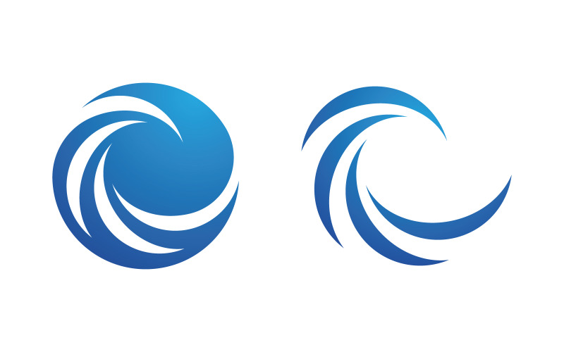 Illustrazione del logo vettoriale liquido dell'onda d'acqua V1.52