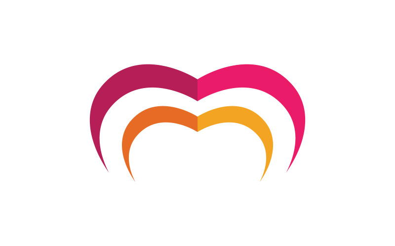 Love heart Vector icon illustration design template v.13