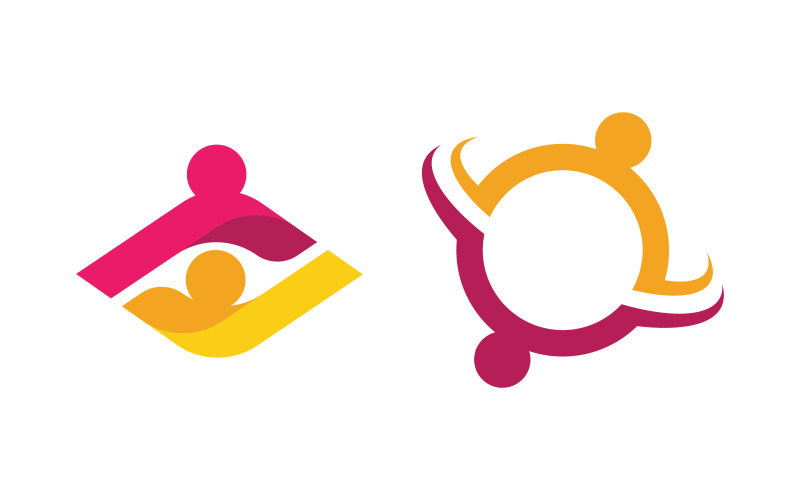 Mensengroep zorggemeenschap netwerk en sociaal logo ontwerp v.160