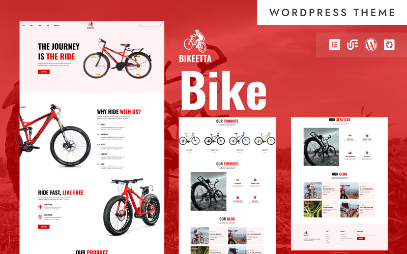 Bikeetta - Велосипедний магазин преміум-класу. Тема WooCommerce Elementor