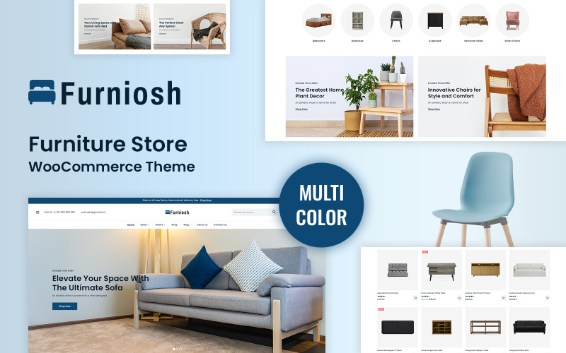Furniosh - Tema WooCommerce de WordPress para tienda de muebles modernos