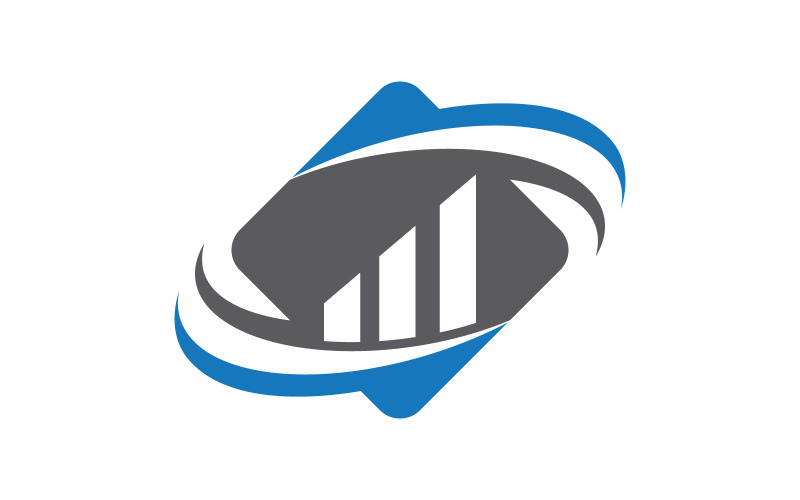 Koncepcja logo finansów biznesowych ilustracja projekt v.11