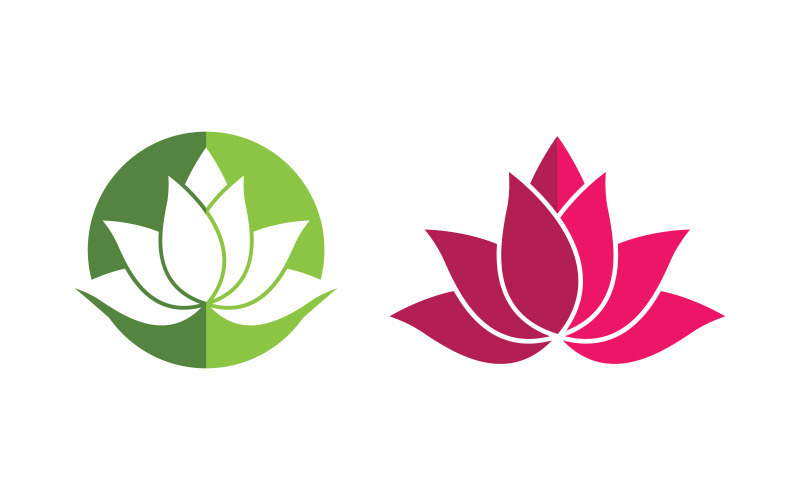 Logo Lotus pour salon de beauté, icône vectorielle de soins cosmétiques v.26