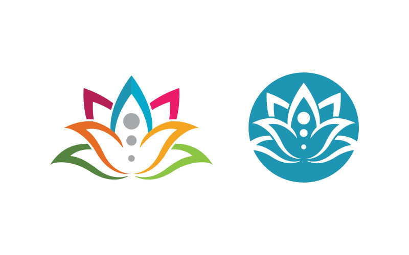 Lotus Logo Beauty Salon Cosmetic skincare icona vettoriale design v.46