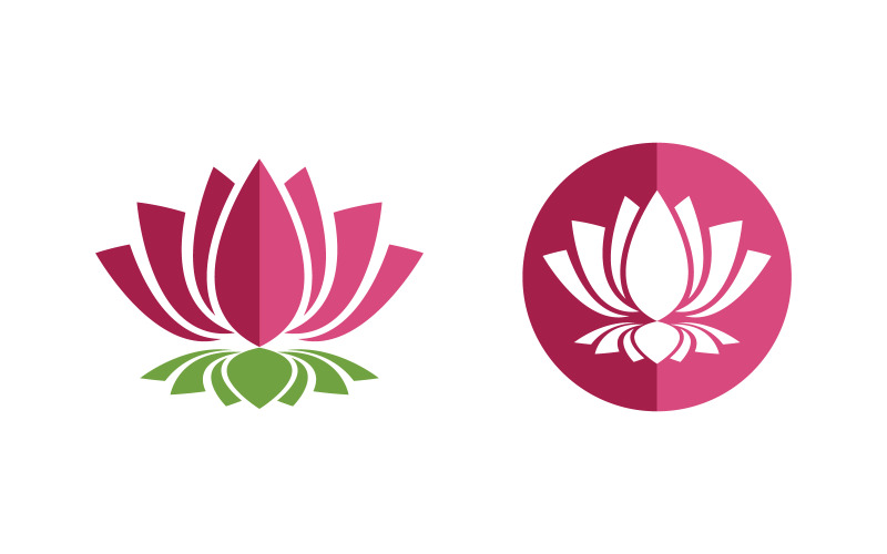 Lotus Logo Beauty Salon Cosmetici skincare vettore icona design v.25