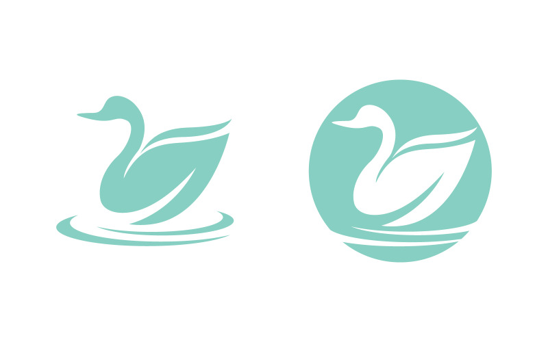 Swan Beauty Logo icona modello illustrazione design v.12