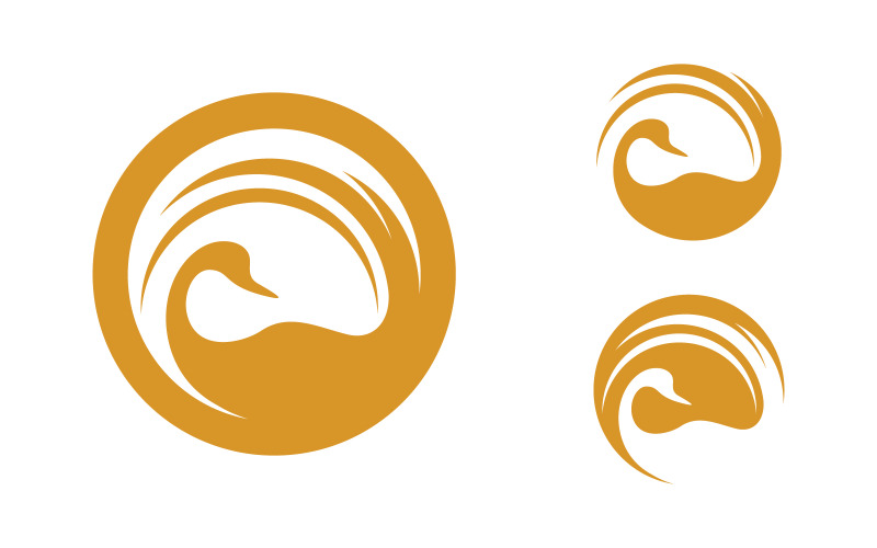 Swan Beauty Logo-pictogram Sjabloonillustratieontwerp v.7
