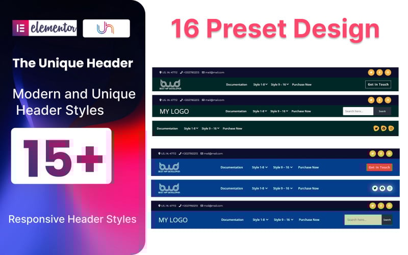 Уникальный плагин WordPress Headers для Elementor
