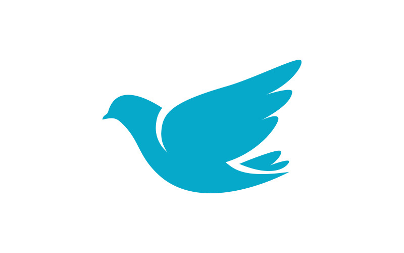 Vogelduif icoon logo ontwerp vector illustratie v.2