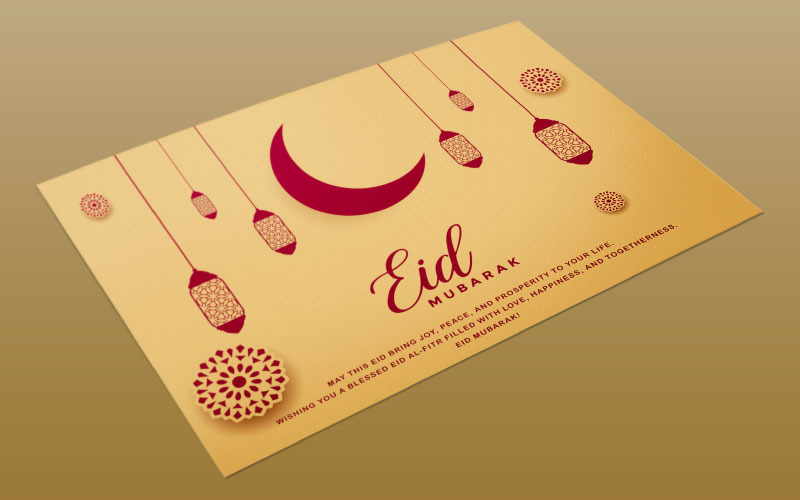 Iszlám Eid Mubarak sablon – Professzionális és kiváló minőségű tervezés