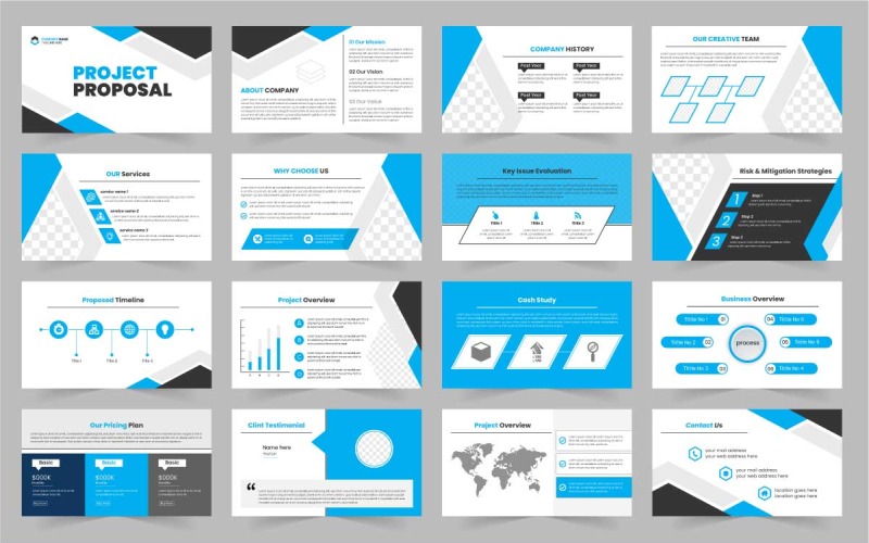 Profesjonalny szablon prezentacji propozycji projektu dla skutecznych i przekonujących prezentacji biznesowych