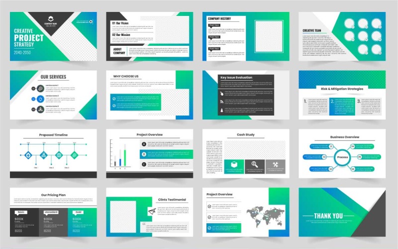 Sjabloon voor presentatie van een zakelijk voorstel voor het presenteren van innovatieve ideeën met maximale impact