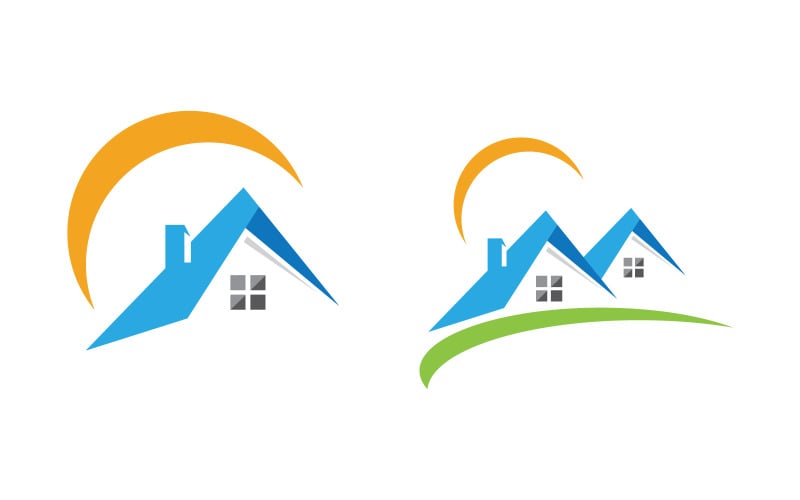 Home industrial Property concept icon logo illustration v.145