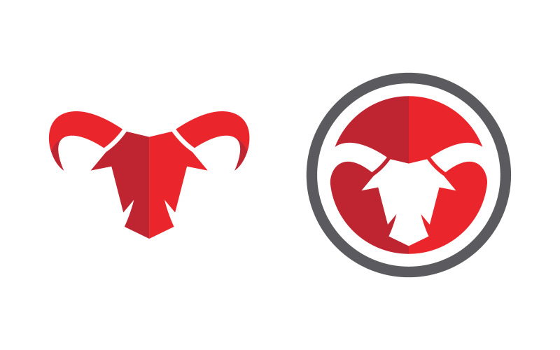 Modèle de conception d'icône vectorielle de logo de corne de Taureau v.15
