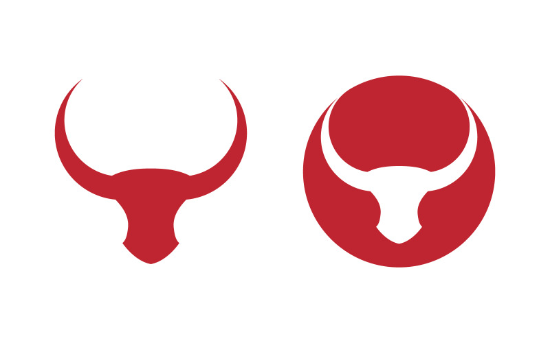 Modèle de conception d'icône vectorielle de logo de corne de Taureau v.21