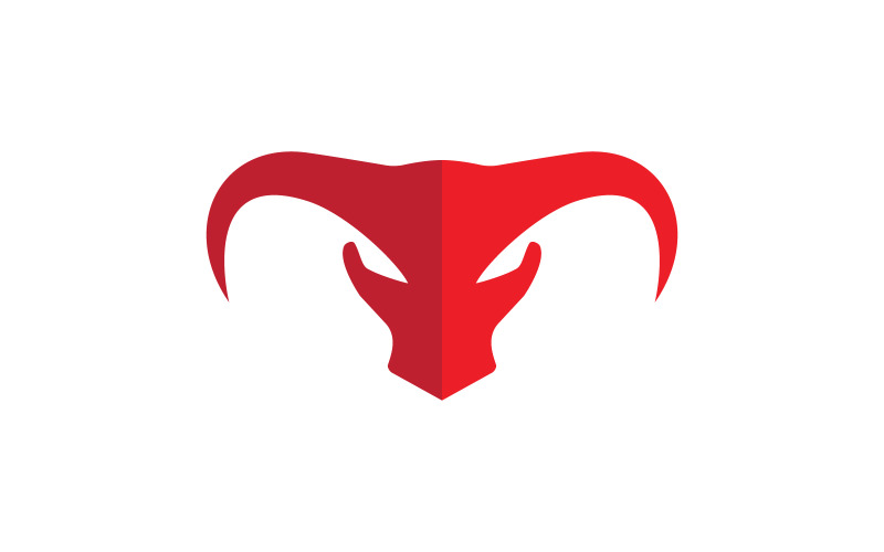 Szablon projektu ikony wektorowej logo Taurus Horn v.18