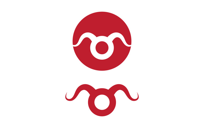 Szablon projektu ikony wektorowej logo Taurus Horn v.26