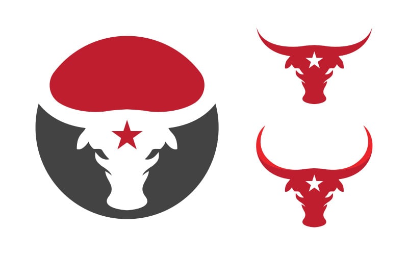 Taurus Horn Logo векторний значок ілюстрація шаблон оформлення v.27