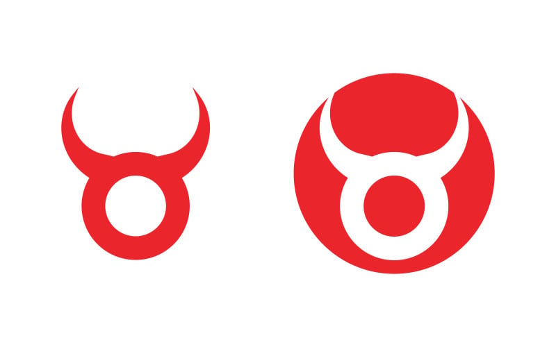 Szablon projektu ikony wektorowej logo Taurus Horn v.28