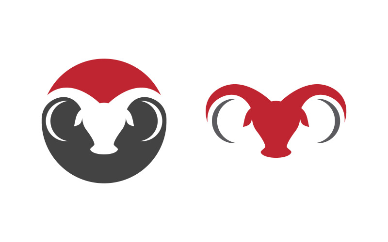 Modello di progettazione dell'illustrazione dell'icona vettoriale del logo del corno del Toro v.31