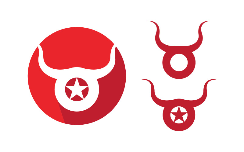Taurus Horn Logo vektor ikon illustration designmall v.29