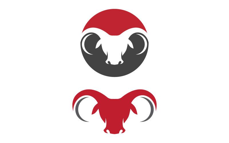Taurus Horn Logo векторний значок ілюстрація шаблон оформлення v.32