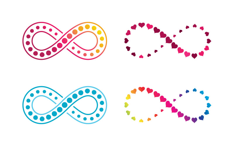 Illustration vectorielle de conception de logo de mouvement infini v.14