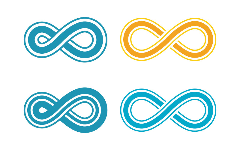 Infinity motion logo Design Vector icon illustration v.13
