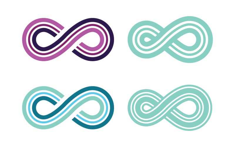 Infinity motion logo design vector icon illustration v.3