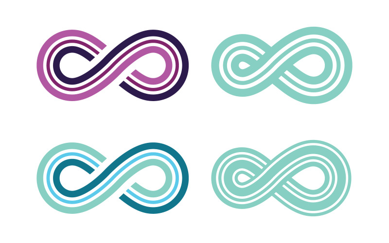 Logotipo de movimento infinito Design Vector ícone ilustração v.3