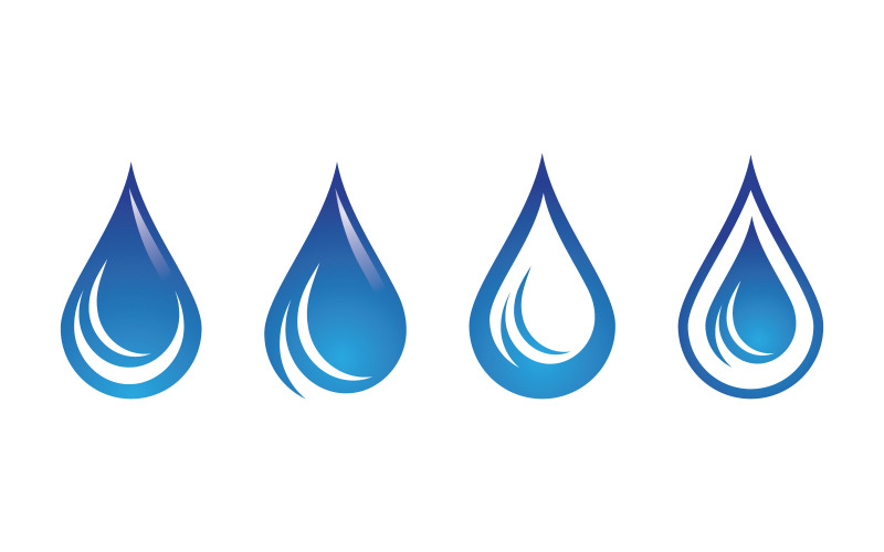 Modèle de logo de plomberie avec goutte d'eau, illustration vectorielle vv.51