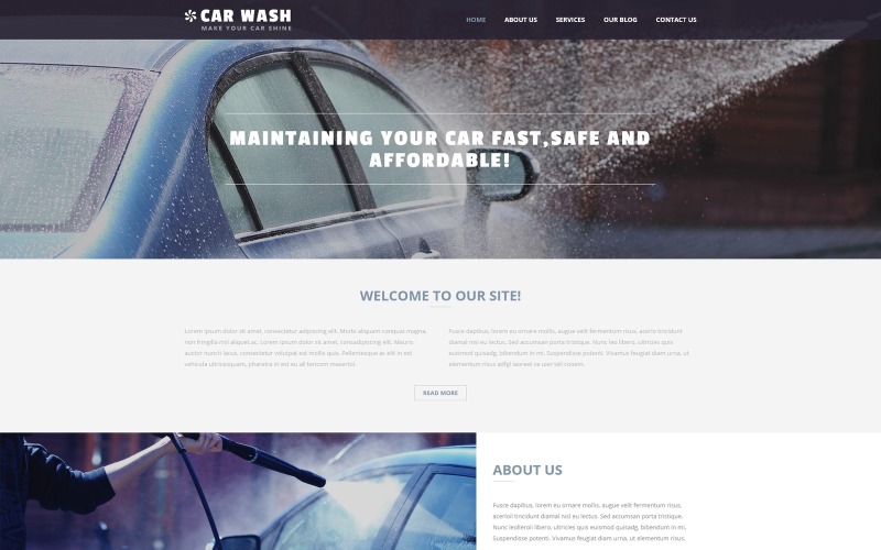 Car Wash Business Joomla Teması