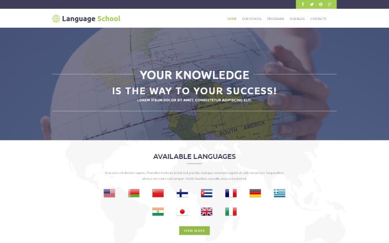 Foreign Language School WordPress Theme