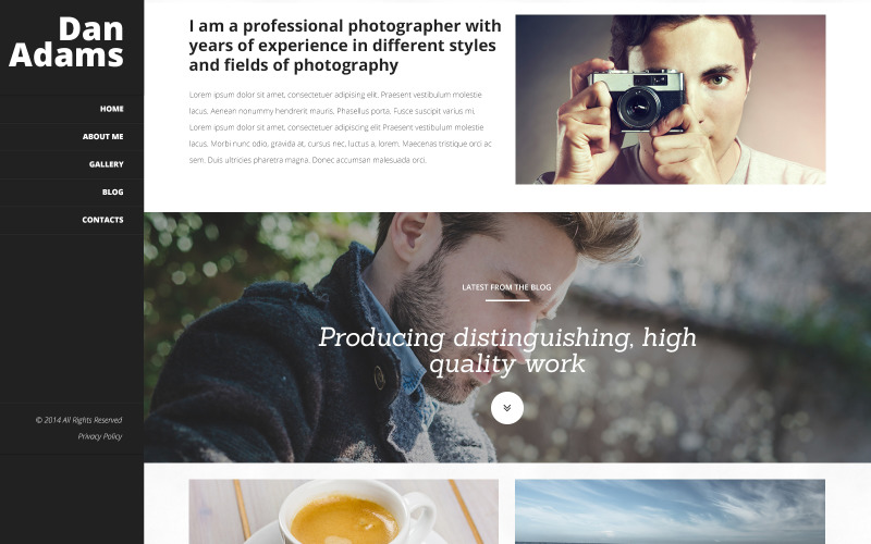 Fotografie Online Portfolio WordPress Theme
