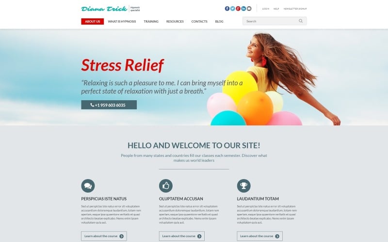 Hypnosis Therapy Joomla Template